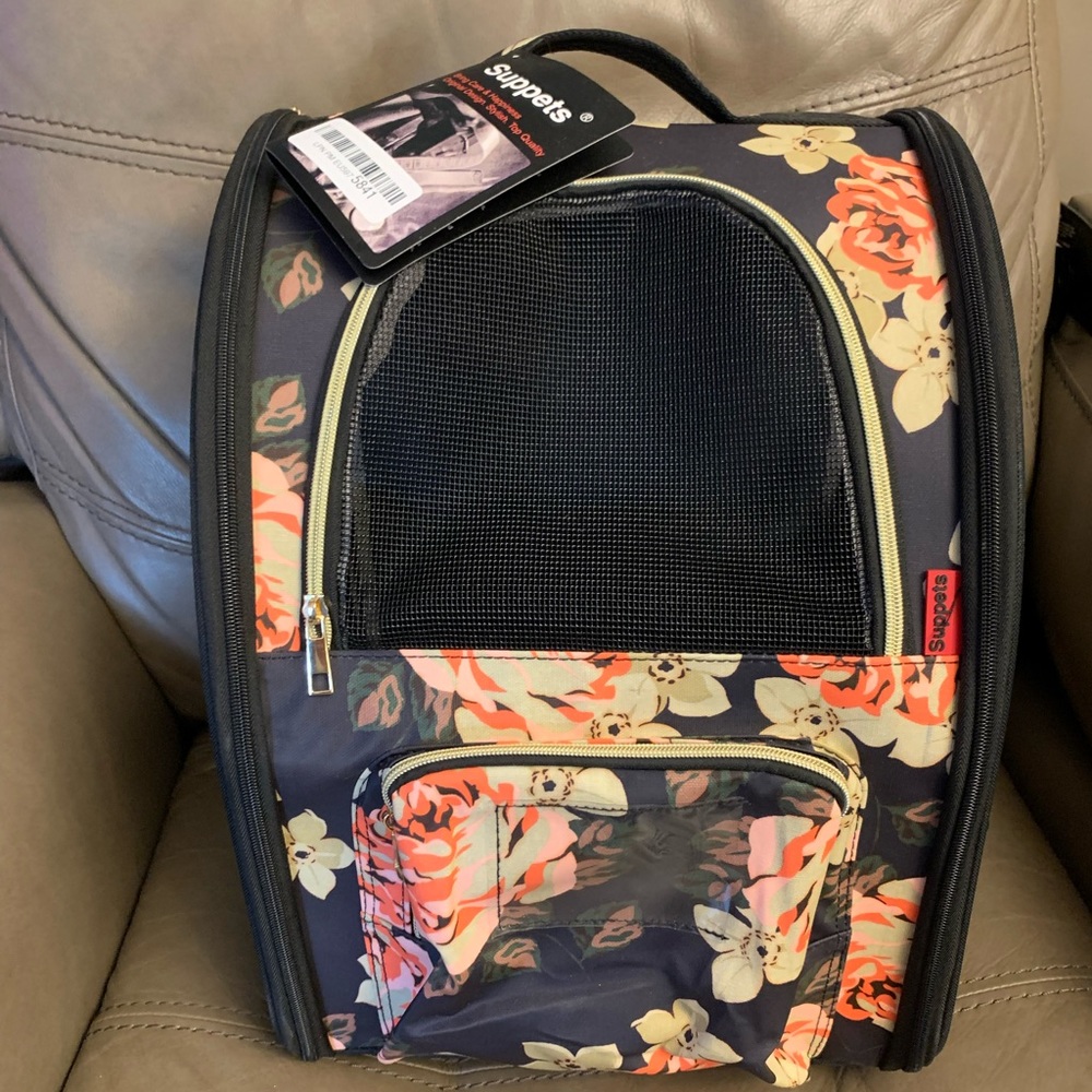 COPY - New!! SUPPETS Small Dog/Cat Travel Backpack Airline Approved Durable Ani…